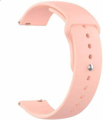 valente Premium Silicone 20 mm Band Strap Compatible AmazeFit BIP/BIP Lite/AmazeFit GTS, Amazefit GTR (42mm) / RealMe Classic, Smartwatches with 20mm Lugs Smart Watch Strap(Pink)