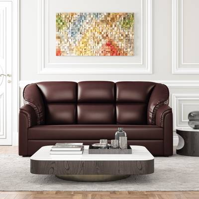 WESTIDO Leatherette 3 Seater  Sofa