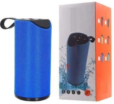 Alchiko Best Quality Waterproof Portable Hifi Wireless Column FM Radio USB Music Player Box Outdoor Dynamite Thunder Sound for Car, Laptop, Home Audio & Gaming AUX Supported 15 W Bluetooth Speaker(Blue, Stereo Channel)