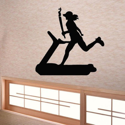 LYOMAN 59 cm gymruning-blk Self Adhesive Sticker(Pack of 1)