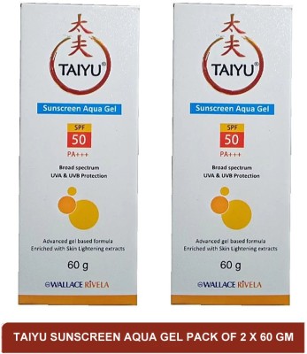 Taiyu Sunscreen - SPF spf 50 PA+++ sunscreen aqua gel - best sunscreen gel(pack of 2)60g(120 g)