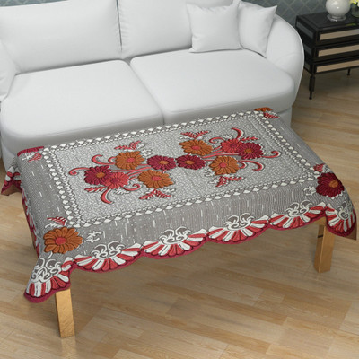 Style your home Abstract 4 Seater Table Cover(Coffee, Cotton)