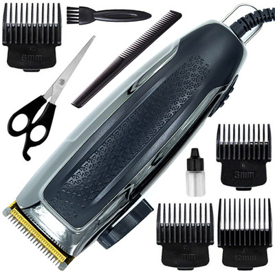 GMY Waterproof Corded Beard Mustache Trimmer Hair Clipper (0.5mm to 12mm Range) 66 Fully Waterproof Trimmer 45 min  Runtime 4 Length Settings(Black)