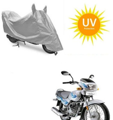 SRENTERPRISES Two Wheeler Cover for TVS(Victor GLX, Silver)