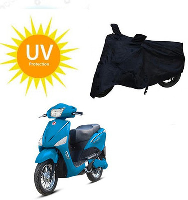 SRENTERPRISES Two Wheeler Cover for Hero(Electric Optima, Black)