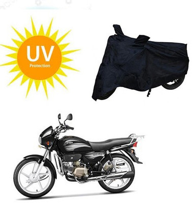 saanvi Waterproof Two Wheeler Cover for Hero(Splendor Plus, Black)