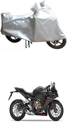 Toy Ville Two Wheeler Cover for Honda(CBR 650F, Silver)
