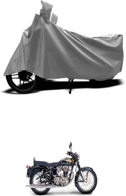 Toy Ville Two Wheeler Cover for Royal Enfield(Twin spark, Grey)