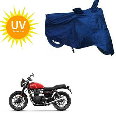 RPSENTTERPR Waterproof Two Wheeler Cover for Triumph(Twin spark, Blue)