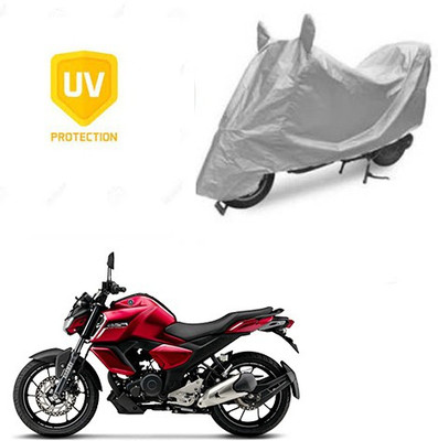 SRENTERPRISES Two Wheeler Cover for Yamaha(FZ-S, Silver)