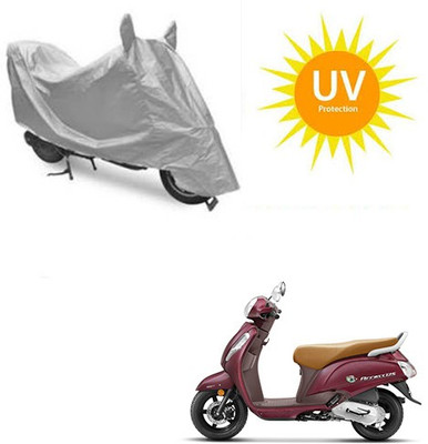 SRENTERPRISES Two Wheeler Cover for Suzuki(Access SE, Silver)