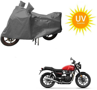 RPSENTTERPR Waterproof Two Wheeler Cover for Triumph(Twin spark, Grey)