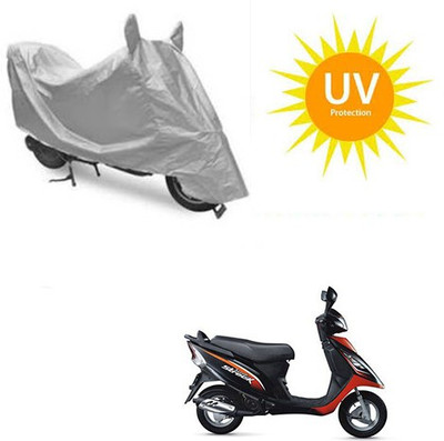 SRENTERPRISES Two Wheeler Cover for TVS(Streek, Silver)