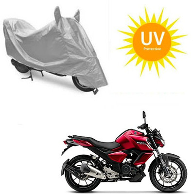 SRENTERPRISES Two Wheeler Cover for Yamaha(FZ-S, Silver)