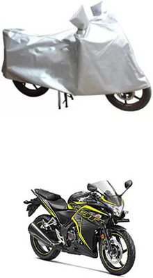 Toy Ville Two Wheeler Cover for Honda(CBR 250R, Silver)
