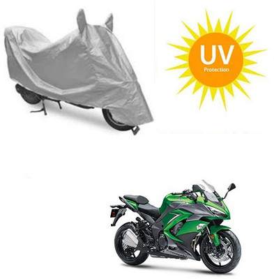 SRENTERPRISES Two Wheeler Cover for Kawasaki(Ninja 1000, Silver)
