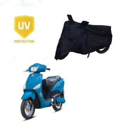 saanvi Waterproof Two Wheeler Cover for Hero(Electric Optima, Black)