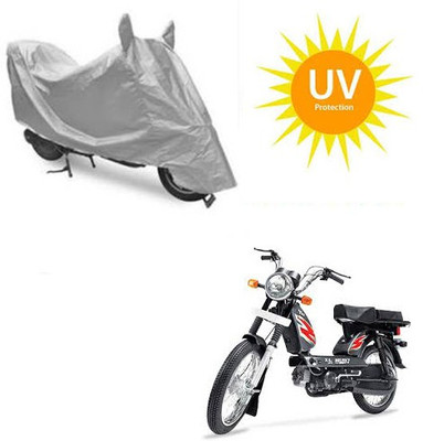 SRENTERPRISES Two Wheeler Cover for TVS(Heavy Duty Super XL, Silver)
