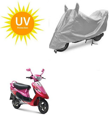saanvi Waterproof Two Wheeler Cover for TVS(Scooty Pep+, Silver)