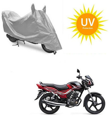 SRENTERPRISES Two Wheeler Cover for TVS(Star City, Silver)