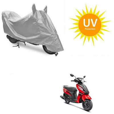 SRENTERPRISES Two Wheeler Cover for Suzuki(Let's, Silver)