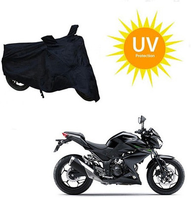 SRENTERPRISES Two Wheeler Cover for Kawasaki(Z250, Black)