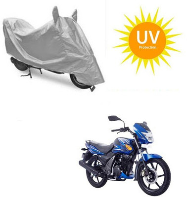 SRENTERPRISES Two Wheeler Cover for TVS(Flame SR125, Silver)