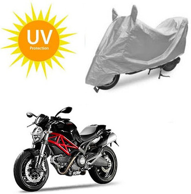 SRENTERPRISES Two Wheeler Cover for Ducati(Monster 796 S2R, Silver)