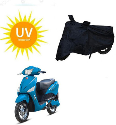 SRENTERPRISES Two Wheeler Cover for Hero(Electric, Black)