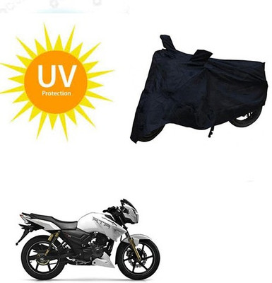 saanvi Waterproof Two Wheeler Cover for TVS(Apache RTR 180, Black)