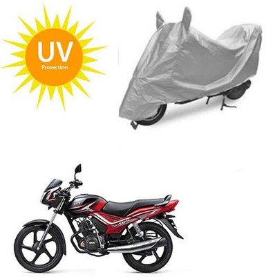 SRENTERPRISES Two Wheeler Cover for TVS(Star City, Silver)