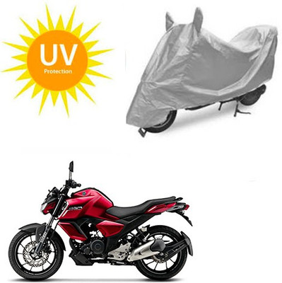 SRENTERPRISES Two Wheeler Cover for Yamaha(FZ-S, Silver)