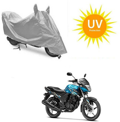 SRENTERPRISES Two Wheeler Cover for Yamaha(SZ-RR, Silver)