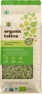 Organic Tattva Green Moong Dal (Split/Chilka)(500 g)