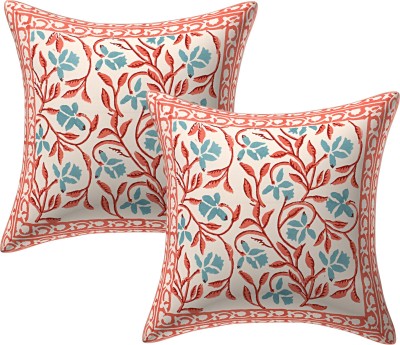 Texstylers Floral Cushions & Pillows Cover(Pack of 2, 40 cm*40 cm, Pink)