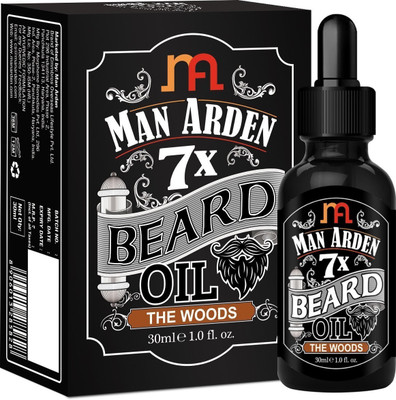 Man Arden 7X Beard Oil (The Woods) - 7 Premium Oils Blend Supports Beard Growth & Nourishment 30ml Hair Oil(30 ml)