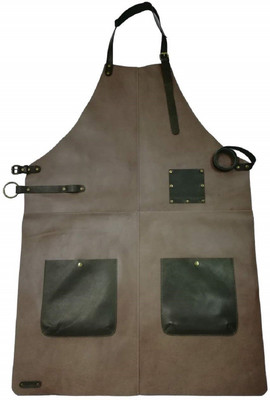 MANDAVA Polyester Chef's Apron - Free Size(Brown, Green, Single Piece)