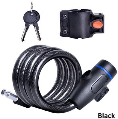 FastView Anti-Theft Bicycle Bike Lock Stainless Steel Cable Coil Security Lock with 2 Key Cycle Lock