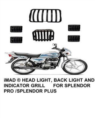 IMAD TRADING SPLENDOR PRO AND SPLENDOR PLUS FULL GRILL SET Bike Headlight Grill(Black)