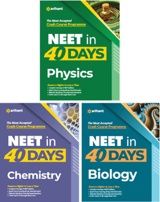 40 Days Crash Course for NEET Physics , Chemistry & Biology 2021 (Set of 3 Books)(Paperback, Arihant Experts)