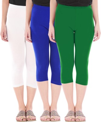 Buy That Trendz Capri Leggings Women White, Blue, Green Capri