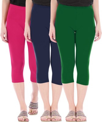 Buy That Trendz Capri Leggings Women Pink, Blue, Green Capri