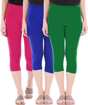 Buy That Trendz Capri Leggings Women Pink, Blue, Green Capri