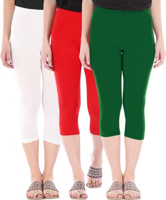 Buy That Trendz Capri Leggings Women White, Red, Green Capri