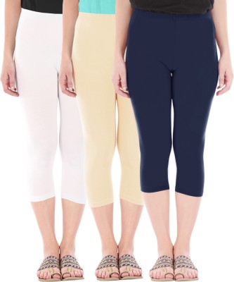 Buy That Trendz Capri Leggings Women White, Beige, Blue Capri