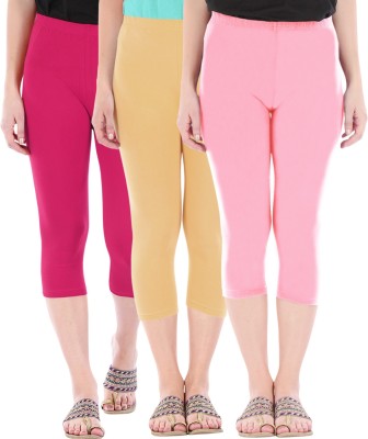 Buy That Trendz Capri Leggings Women Pink, Brown, Pink Capri