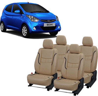 AutoSafe PU Leather Car Seat Cover For Hyundai Eon(Fixed Head Rest, Mono Back Seat, 5 Seater)