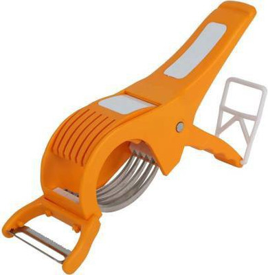 FIVANIO by FIVANIO Exclusive Vegetable Cutter with Peeler (ORANGE, PACK OF 1) Vegetable & Fruit Chopper(1 Famous Multi Cutter With Peeler)