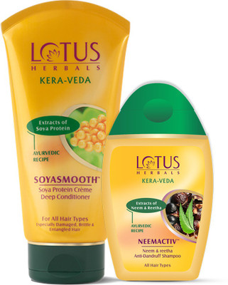 LOTUS HERBALS -Range Shompoo_150 ml + Soyasmooth CrÃ¨me Deep Conditioner _ 150 ml)(2 Items in the set)