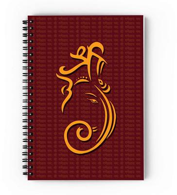 epheriwala Ganesha Abstract A5 Diary Ruled 160 Pages(Maroom)